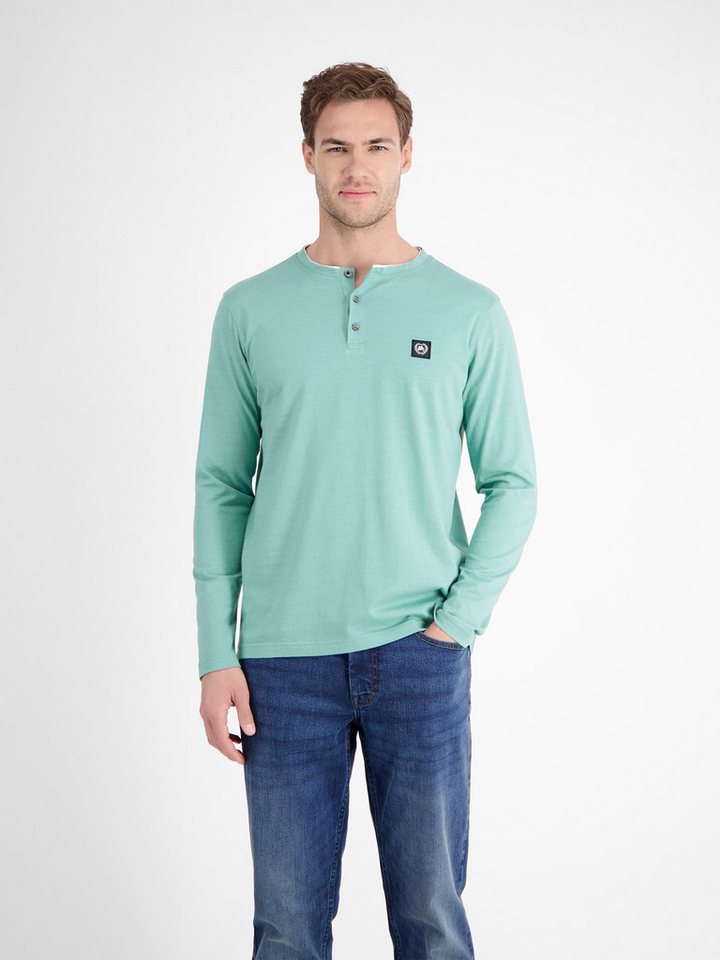 LERROS Sweatshirt LERROS Serafino-Langarmshirt für Herren von LERROS