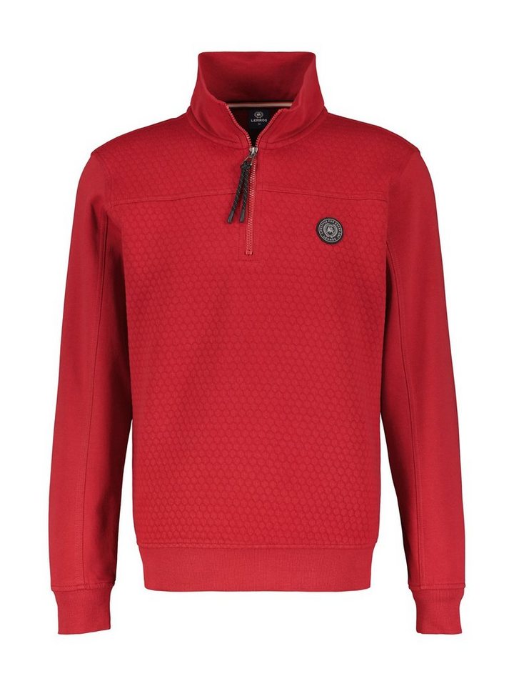 LERROS Sweatshirt LERROS Sweat-Troyer mit dezentem Nadel-Steppmuster von LERROS