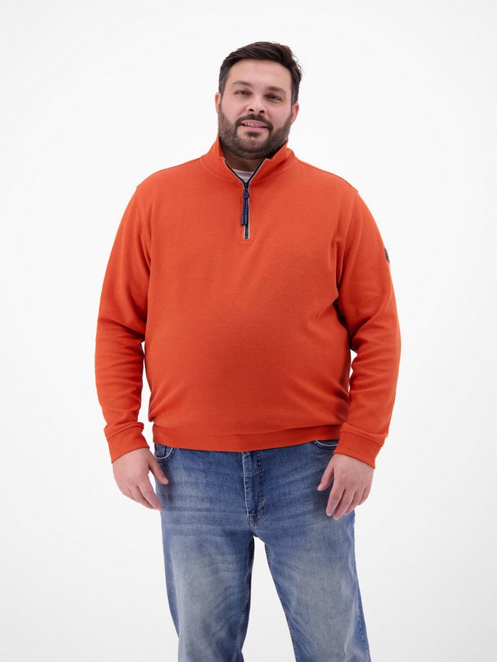 LERROS Sweatshirt LERROS Troyer in Sweatqualität aus Strickmaterial von LERROS