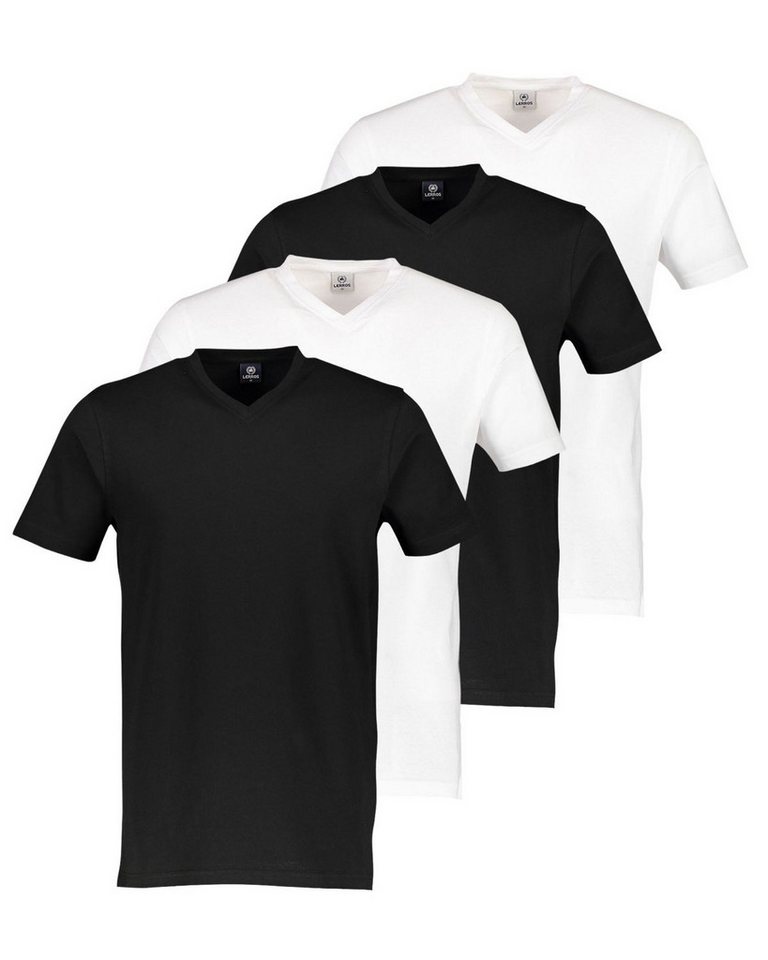 LERROS T-Shirt Basic in klassischer Optik im 4er Pack von LERROS