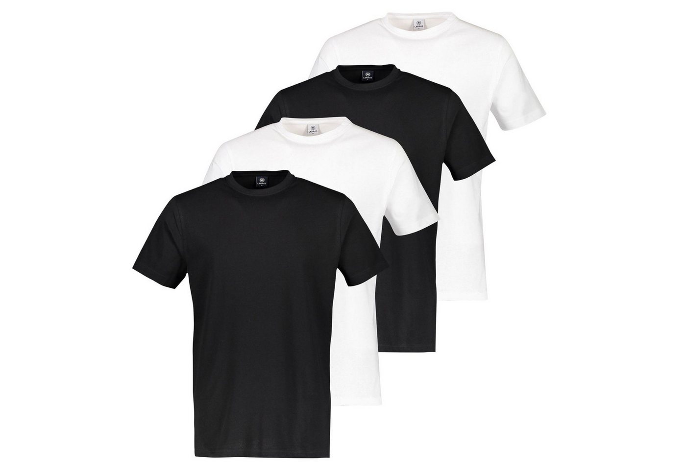 LERROS T-Shirt Basic in klassischer Optik im 4er Pack von LERROS