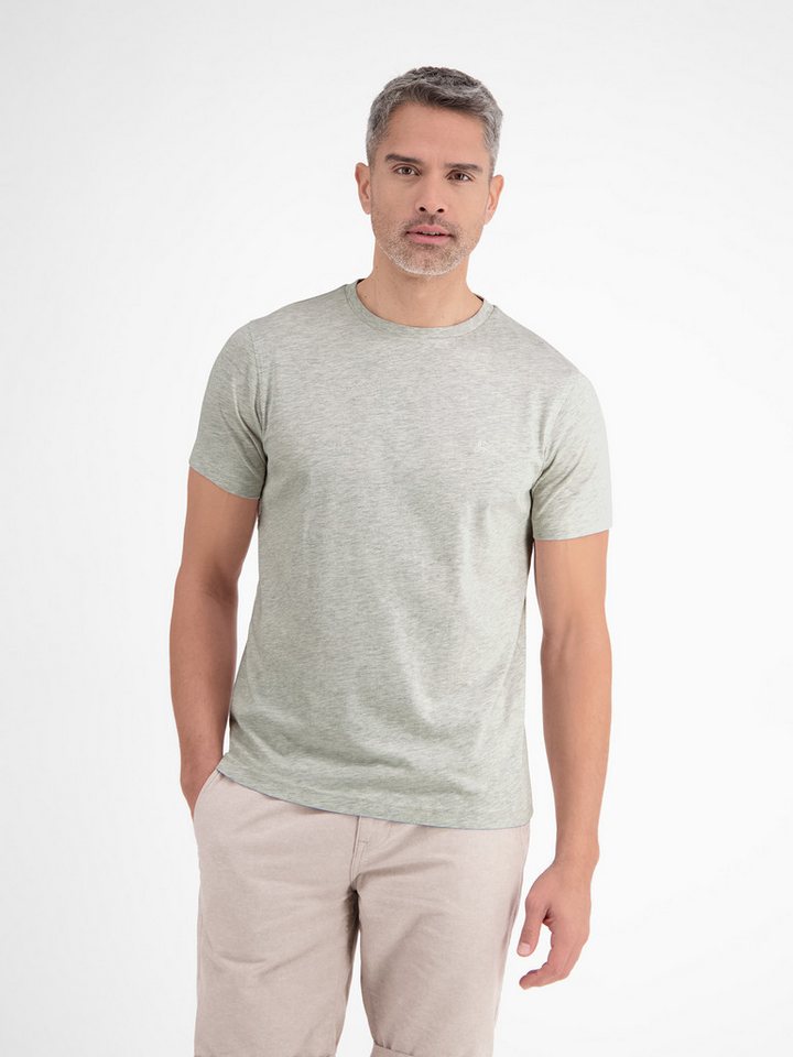 LERROS T-Shirt LERROS Basic T-Shirt mit Logostitch von LERROS