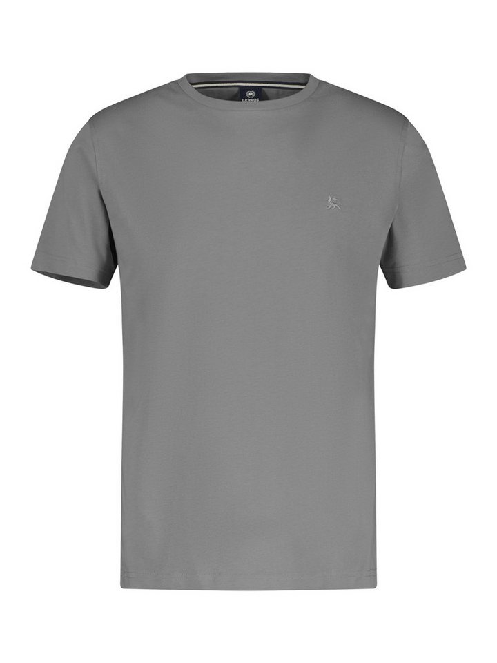 LERROS T-Shirt LERROS Basic T-Shirt mit Logostitck, unifarben von LERROS