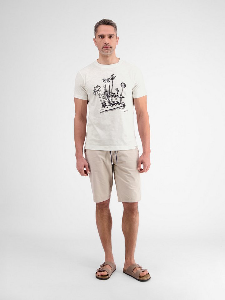 LERROS T-Shirt LERROS Herren T-Shirt, manuell designter Frontprint von LERROS