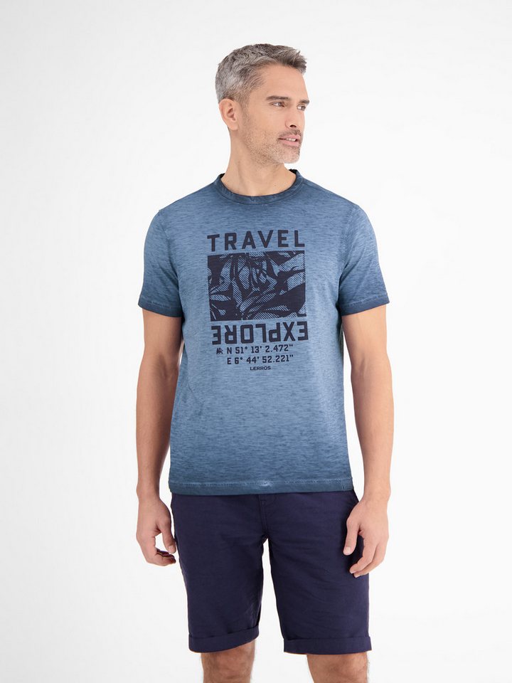 LERROS T-Shirt LERROS Modisches Herren T-Shirt mit Brustprint von LERROS