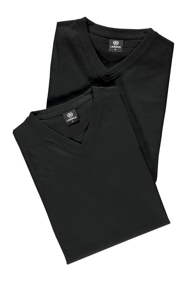 LERROS T-Shirt LERROS V-Neck Doppelpack T-Shirt in Premium Baumwollqualität von LERROS