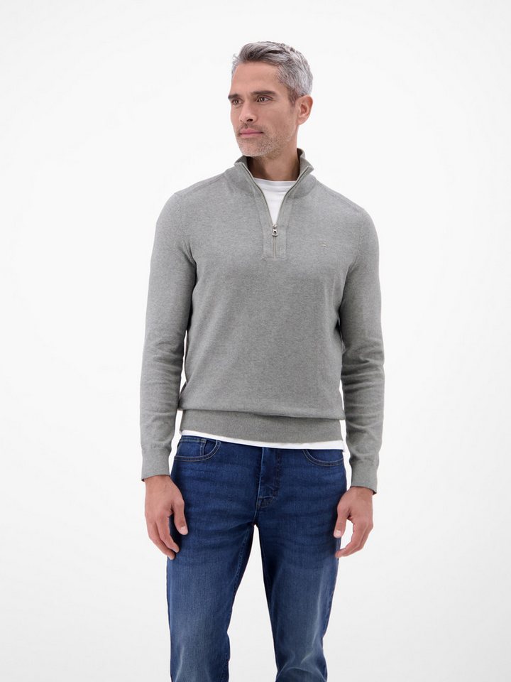 LERROS Troyer LERROS Flachstrickpullover mit Troyerkragen von LERROS