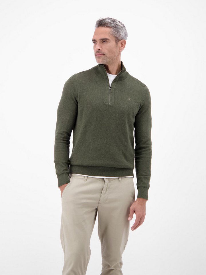 LERROS Troyer LERROS Flachstrickpullover mit Troyerkragen von LERROS