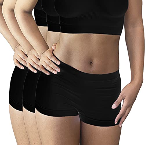 LES ESSENTIELLES Nahtloser Damenboxer - Shorty Mikrofaser Stretch - Ultraweich und bequem - Pack x3 -Farbauswahl: Schwarz Nude oder Weiß LES ESSENTIELLES Nahtloser Damenboxer - Shorty Mikrofaser Stretch - Ultraweich und bequem - Pack x3 -Farbauswahl: Schwarz Nude oder Weiß von LES ESSENTIELLES
