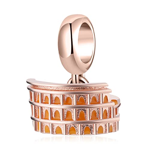 Anhänger Kolosseum Rom, Amphitheater, Flavio Monument, 925er Silber, Les Folies für Pandora, Sterling-Silber, Zirkonia von LES FOLIES DI PAOLA GRIECO