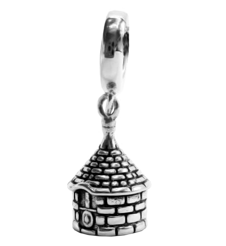 Charm Trullo Alberobello Apulien Anhänger aus 925er Silber - Les Folies für Pandora, Sterling-Silber, Zirkonia von LES FOLIES DI PAOLA GRIECO