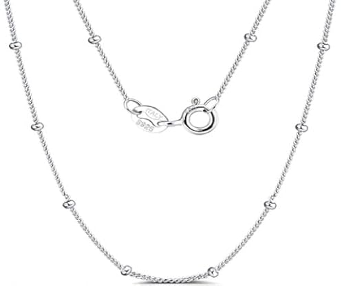 Halskette Spacer Small 45 cm Draht 1 mm Kugel 2 mm aus 925er Silber - Les Folies von LES FOLIES DI PAOLA GRIECO