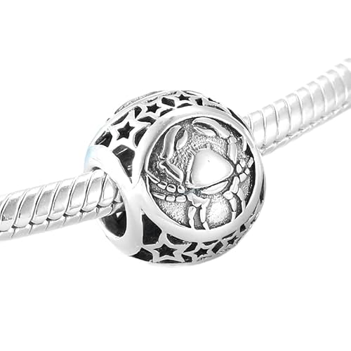 Sternzeichen Krebs Horoskop Sternzeichen Charm 925 Silber - Les Folies für Pandora, Sterling-Silber, Zirkonia von LES FOLIES DI PAOLA GRIECO