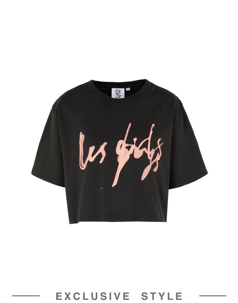 LES GIRLS LES BOYS x YOOX T-shirts Damen Braungrau von LES GIRLS LES BOYS x YOOX