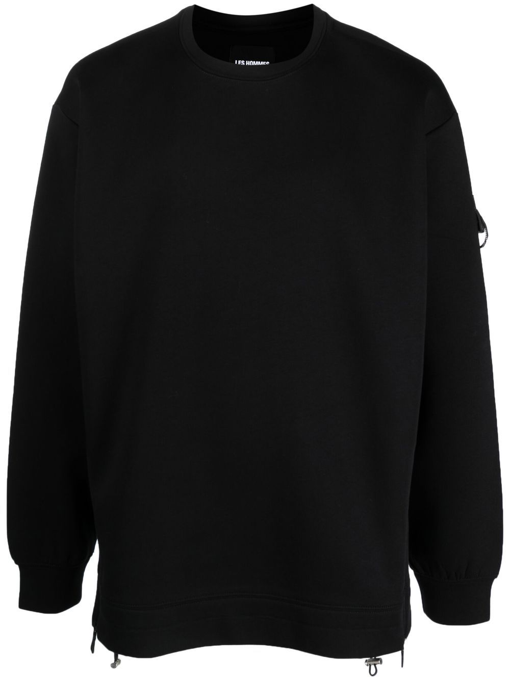 LES HOMMES Sweatshirt mit D-Ring - Schwarz von LES HOMMES