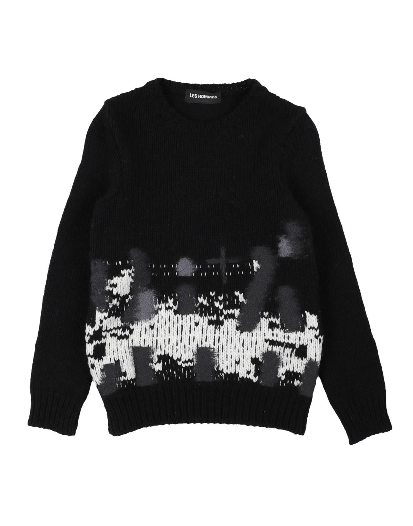 LES HOMMES Pullover Kinder Schwarz von LES HOMMES