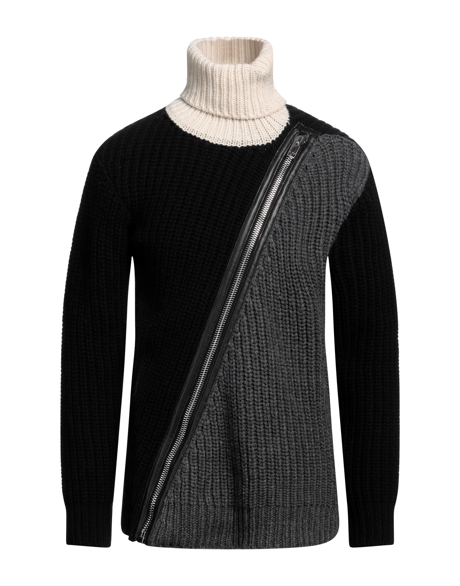 LES HOMMES Rollkragenpullover Herren Schwarz von LES HOMMES