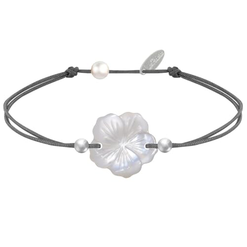 LES POULETTES BIJOUX - Armband Link Perlmutt Blume und Sterling Silber 925 Perlen - Classics - Grau LES POULETTES BIJOUX - Armband Link Perlmutt Blume und Sterling Silber 925 Perlen - Classics - Grau von LES POULETTES BIJOUX