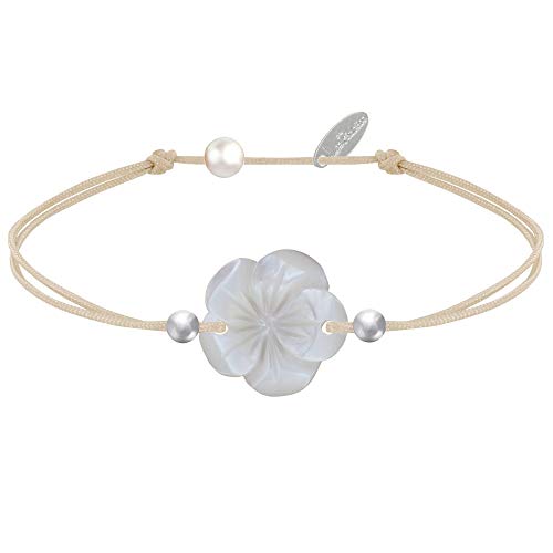 LES POULETTES BIJOUX - Armband Link Perlmutt Blume und Sterling Silber 925 Perlen - Classics - Hellbeige LES POULETTES BIJOUX - Armband Link Perlmutt Blume und Sterling Silber 925 Perlen - Classics - Hellbeige von LES POULETTES BIJOUX