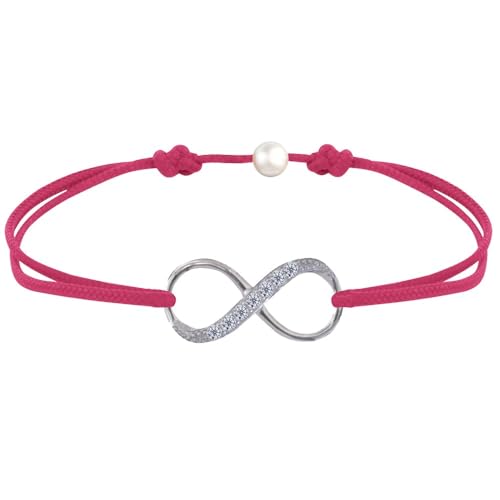 LES POULETTES BIJOUX - Armband Link 925 Silber Unendlichkeit und Strass - Fuchsia LES POULETTES BIJOUX - Armband Link 925 Silber Unendlichkeit und Strass - Fuchsia von LES POULETTES BIJOUX