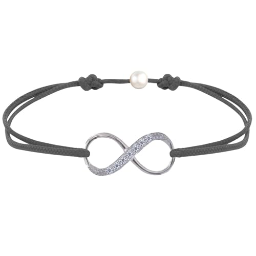 LES POULETTES BIJOUX - Armband Link 925 Silber Unendlichkeit und Strass - Grau LES POULETTES BIJOUX - Armband Link 925 Silber Unendlichkeit und Strass - Grau von LES POULETTES BIJOUX