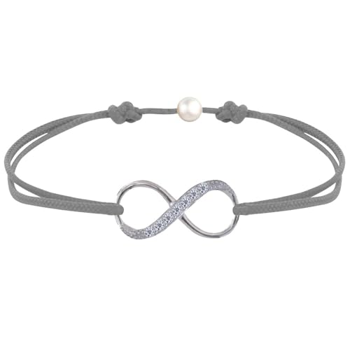 LES POULETTES BIJOUX - Armband Link 925 Silber Unendlichkeit und Strass - Hellgrau LES POULETTES BIJOUX - Armband Link 925 Silber Unendlichkeit und Strass - Hellgrau von LES POULETTES BIJOUX