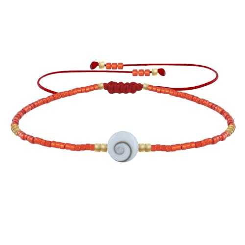 LES POULETTES BIJOUX - Armband Link Auge der Heiligen Lucia und Kleine Glänzenden Perlen - Rote LES POULETTES BIJOUX - Armband Link Auge der Heiligen Lucia und Kleine Glänzenden Perlen - Rote von LES POULETTES BIJOUX