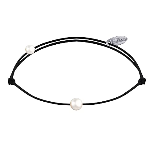 LES POULETTES BIJOUX - Armband Link Kleine Weiße Zucht Perle - Schwarz LES POULETTES BIJOUX - Armband Link Kleine Weiße Zucht Perle - Schwarz von LES POULETTES BIJOUX