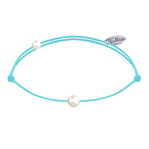LES POULETTES BIJOUX - Armband Link Kleine Weiße Zucht Perle - Turquoise von LES POULETTES BIJOUX