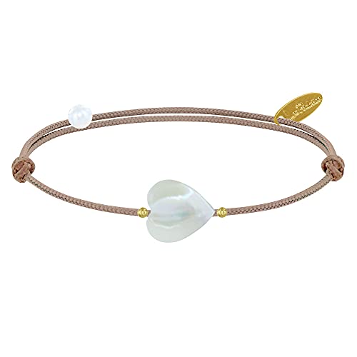 LES POULETTES BIJOUX - Armband Link Kleines Herz Perlmutt - Classics - Beige LES POULETTES BIJOUX - Armband Link Kleines Herz Perlmutt - Classics - Beige von LES POULETTES BIJOUX