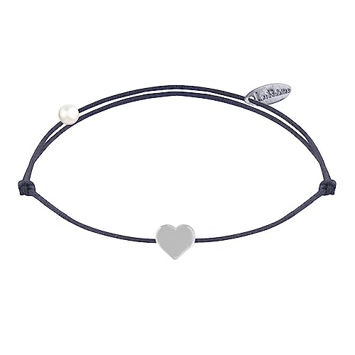 LES POULETTES BIJOUX - Armband Link 925 Silber Mini Herz - Grau LES POULETTES BIJOUX - Armband Link 925 Silber Mini Herz - Grau von LES POULETTES BIJOUX