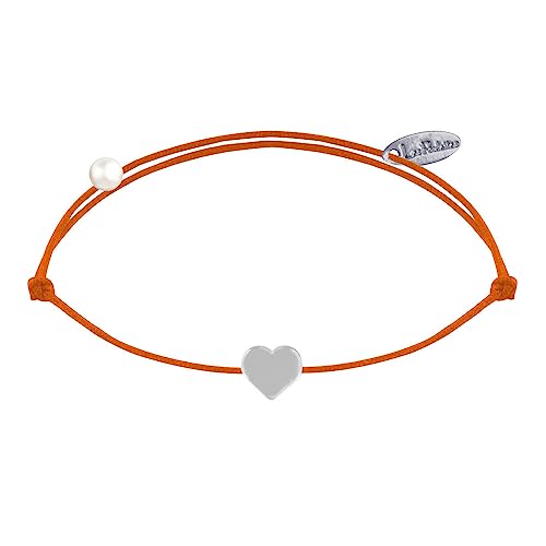 LES POULETTES BIJOUX - Armband Link 925 Silber Mini Herz - Orange von LES POULETTES BIJOUX