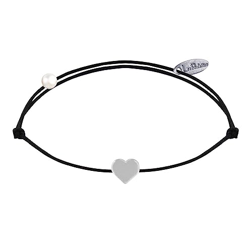 LES POULETTES BIJOUX - Armband Link 925 Silber Mini Herz - Schwarz LES POULETTES BIJOUX - Armband Link 925 Silber Mini Herz - Schwarz von LES POULETTES BIJOUX