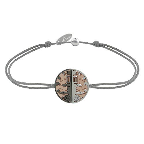 LES POULETTES BIJOUX - Armband Link 925 Silber Rosa Vergoldet Ruthenium Medaille London - Grau LES POULETTES BIJOUX - Armband Link 925 Silber Rosa Vergoldet Ruthenium Medaille London - Grau von LES POULETTES BIJOUX