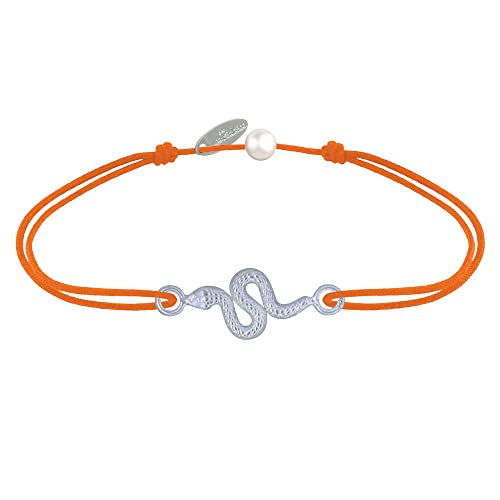 LES POULETTES BIJOUX - Armband Link 925 Silber Schlange - Orange von LES POULETTES BIJOUX
