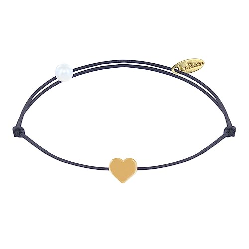 LES POULETTES BIJOUX - Armband Link Vergoldet Mini Herz - Grau LES POULETTES BIJOUX - Armband Link Vergoldet Mini Herz - Grau von LES POULETTES BIJOUX