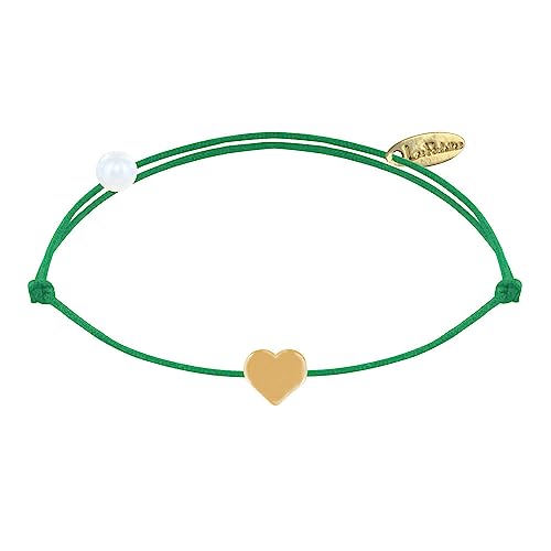 LES POULETTES BIJOUX - Armband Link Vergoldet Mini Herz - Grün von LES POULETTES BIJOUX