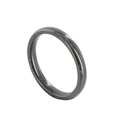 LES POULETTES BIJOUX - Black Keramik Ring Ring - 3mm - grobe 62 (19.7) von LES POULETTES BIJOUX