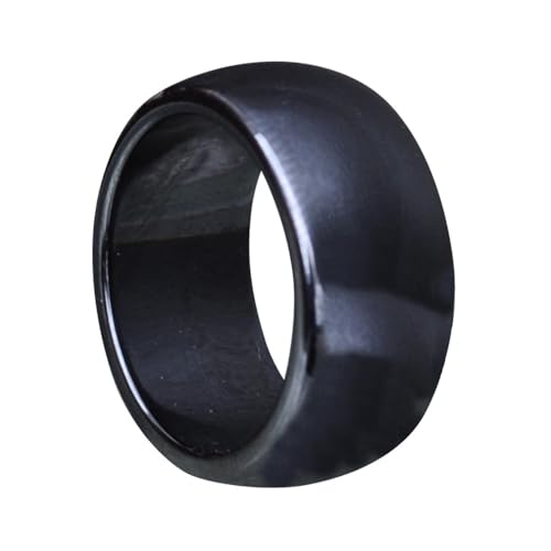 LES POULETTES BIJOUX - Großer Hämatit Ring - 10 mm - Taille 60 (19.1) von LES POULETTES BIJOUX