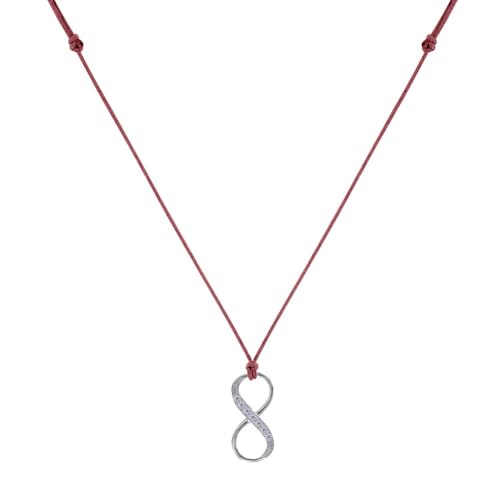 LES POULETTES BIJOUX - Halskette Link 925 Silber Unendlichkeit und Strass - Dunkelbraune LES POULETTES BIJOUX - Halskette Link 925 Silber Unendlichkeit und Strass - Dunkelbraune von LES POULETTES BIJOUX