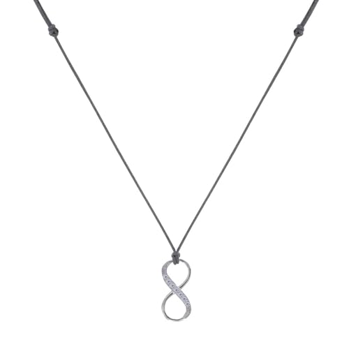 LES POULETTES BIJOUX - Halskette Link 925 Silber Unendlichkeit und Strass - Grau LES POULETTES BIJOUX - Halskette Link 925 Silber Unendlichkeit und Strass - Grau von LES POULETTES BIJOUX
