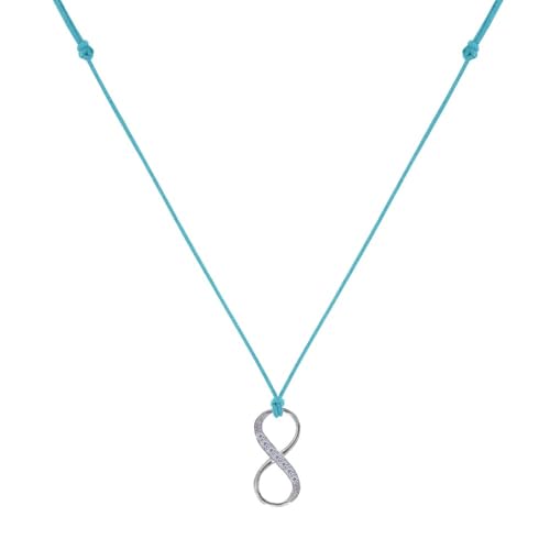 LES POULETTES BIJOUX - Halskette Link 925 Silber Unendlichkeit und Strass - Turquoise LES POULETTES BIJOUX - Halskette Link 925 Silber Unendlichkeit und Strass - Turquoise von LES POULETTES BIJOUX