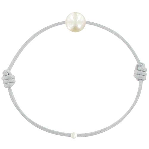 LES POULETTES BIJOUX - Kinder Armband - My First Pearl gewachste Schnur Armband - White Süßwasser Zuchtperlen 6-7 mm - Classics - Hellgrau LES POULETTES BIJOUX - Kinder Armband - My First Pearl gewachste Schnur Armband - White Süßwasser Zuchtperlen 6-7 mm - Classics - Hellgrau von LES POULETTES BIJOUX