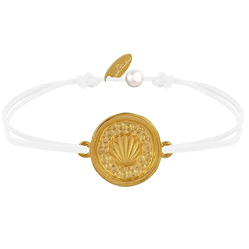 LES POULETTES BIJOUX - Link Armband Goldenem Messing Runde Medaille Muschel - Weib von LES POULETTES BIJOUX