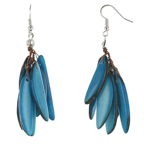 LES POULETTES BIJOUX - Ohrringe Tagua Flamme - Classics - Turquoise von LES POULETTES BIJOUX