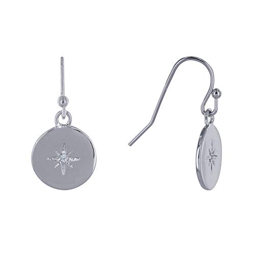 LES POULETTES BIJOUX - Rhodium 925 Silber Ohrringe Runde Medaille Polarstern und Strasssteine LES POULETTES BIJOUX - Rhodium 925 Silber Ohrringe Runde Medaille Polarstern und Strasssteine von LES POULETTES BIJOUX