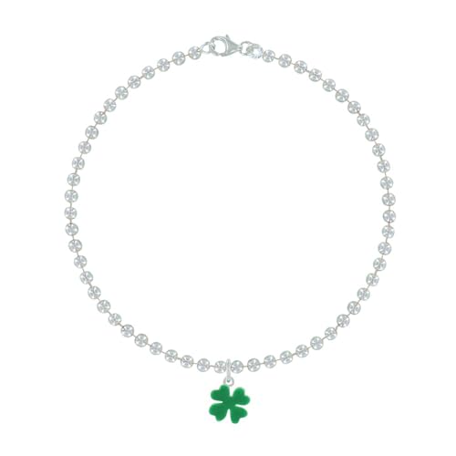 LES POULETTES BIJOUX - Silber 925 Armband Kleine Perlen und seinem Anhänger Mini Klee Grün Emailliert LES POULETTES BIJOUX - Silber 925 Armband Kleine Perlen und seinem Anhänger Mini Klee Grün Emailliert von LES POULETTES BIJOUX