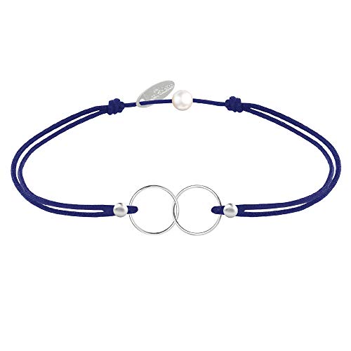 LES POULETTES BIJOUX - Silber Armband Ringe Du und Ich - Classics - Blau von LES POULETTES BIJOUX