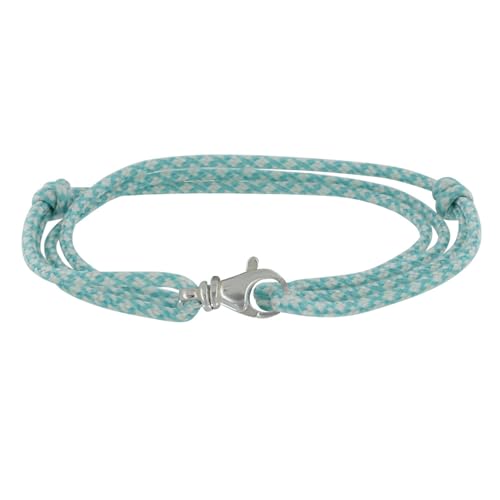 LES POULETTES BIJOUX - Sterling Silber 925 Gemischtes Armband Drehbaren Karabiner und Paracord Link - Blauer Himmel LES POULETTES BIJOUX - Sterling Silber 925 Gemischtes Armband Drehbaren Karabiner und Paracord Link - Blauer Himmel von LES POULETTES BIJOUX
