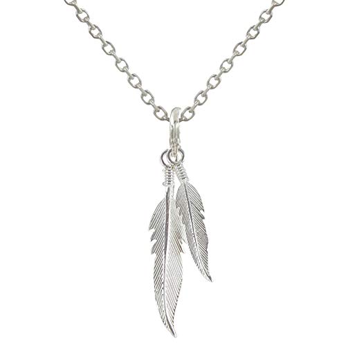 LES POULETTES BIJOUX - Sterling Silber 925 Halskette Zwei Federn - taille 40 cm LES POULETTES BIJOUX - Sterling Silber 925 Halskette Zwei Federn - taille 40 cm von LES POULETTES BIJOUX